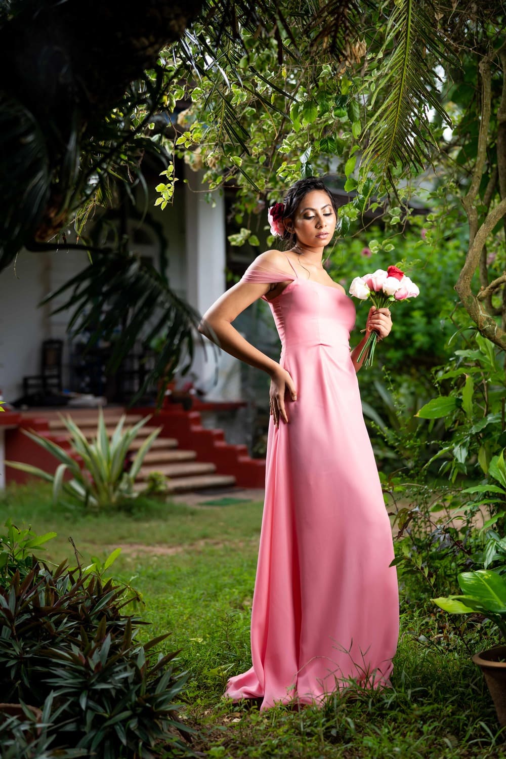 goan wedding bridesmaid dresses CARLA MAROON DRAPED GOWN | CULT MIA main image 0